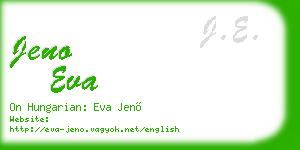 jeno eva business card